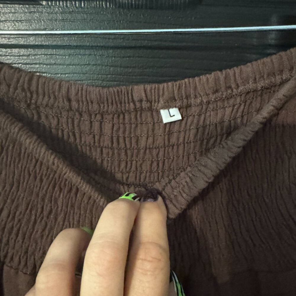 Womens Wide Leg Drapey Pull On Pants - Picture 3 of 5
